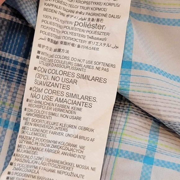 Under Armour UA Shirt SS Golf Hike Heat Gear Button Up Plaid Men’s Blue Size XL - Picture 13 of 14